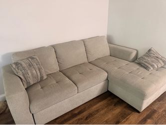Gray sectional couch