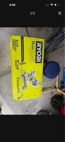 Ryobi 15 amp https://offerup.co/faYXKzQFnY?$deeplink_path=/redirect/ sliding compound miter saw new neber open