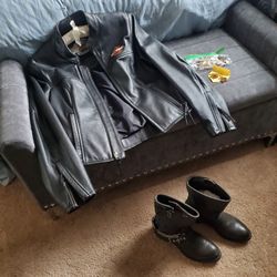 Harley Leather Jacket, Boots