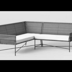 Studio McGee x Threshold Wicker Outdoor Sectional Sofa - Patio Ready! (5 Seats)