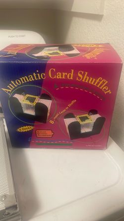 Poker chips and card shuffler