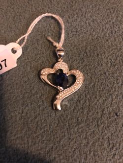 Natural blue sapphire topaz pendant