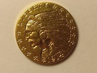 US 1914 Golden $2.50 Indian Head Coin Modern Restrike Token