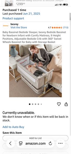 Baby bedside sleeper