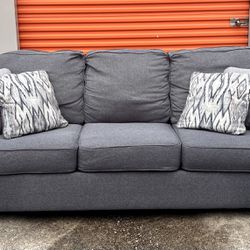 FREE DELIVERY Comfortable Ashley Furniture Blue Couch! Fully Cleaned! From a Smoke/Pet Free Home!