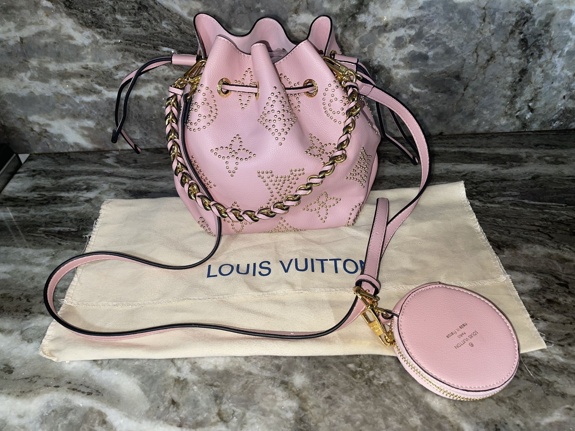 Pretty pink Handbag Purse With Little Coin Bag