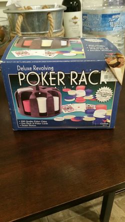 Deluxe revolving poker rack