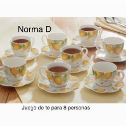 Juego De Te Para 8 Personas Nuevo En Su Caja 🌺 Princess House 🌺