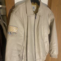 Azzure Men’s Leather Jacket Sz Large Al Wissam Men’s Leather Vintage Coat Sz L
