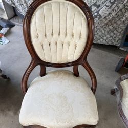Vintage Victorian 19th Century Ballon Back Parlor Chair 