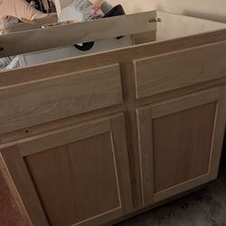 36" Sink base unfinished kitchen cabinet $200