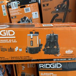 RIDGID 6 Qt. (1.5 Gal.) NXT Backpack Vacuum Cleaner with Filters and Shop Vacuum Attachments for Dry Applications HDB600