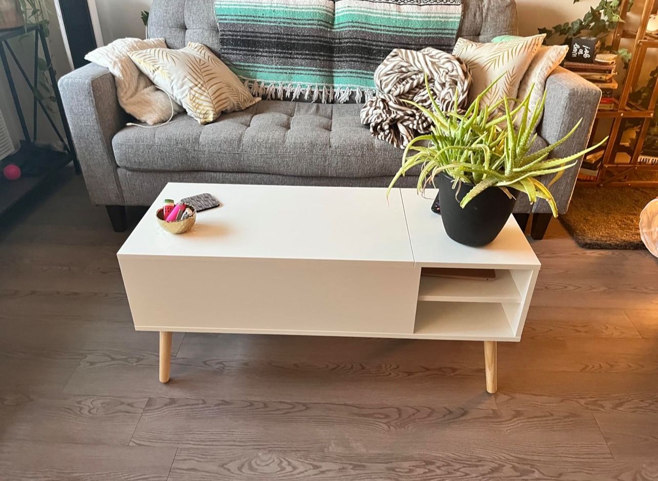 Coffee Table With Lift Too White [NEW]