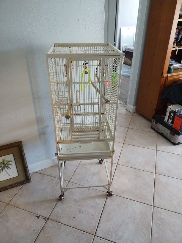 Bird Cage On Wheels