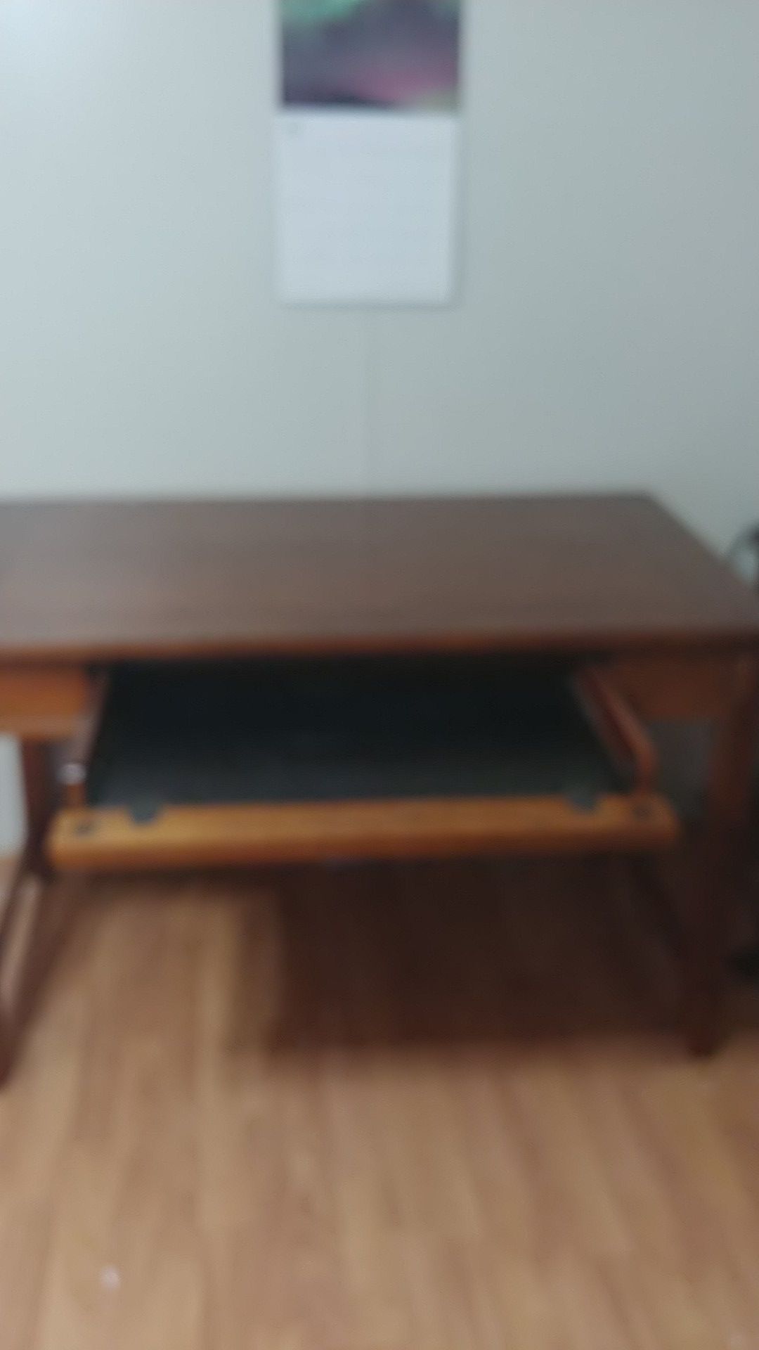 Small wooden computer desk