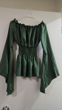 Forest Green Renaissance Blouse