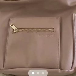 Fawn Pink Leather Diaper Bag 