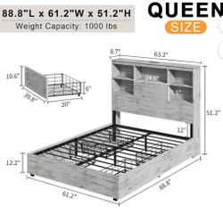 Brand New Queen Size Bed Frame with LED