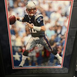 Tom Brady Patriots Signed Framed