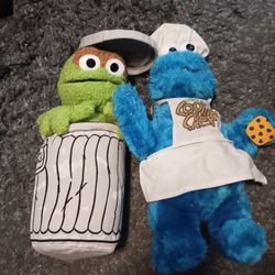 Sesame street plush toys.