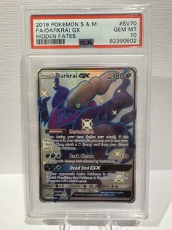 Pokemon PSA 10 Darkrai GX #SV70 Hidden Fates Shiny Vault Full Art English