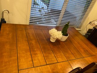 Wood Dining Table Set – 4 Chairs