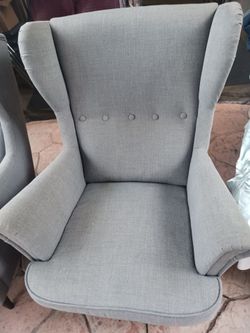 Two  gray chairs