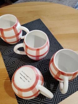 New Set of 4 Large Coffee Mugs