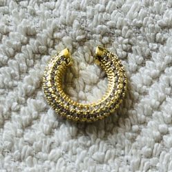 Stainless Steel No Piercing Ear Cuffs, Color: Gold/ Aretes De Clip Sin Perforación De Acero Inoxidable Color Oro 