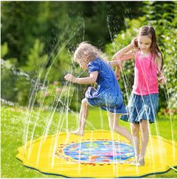 Sprinkle and Splash Play Mat for Kids - 69" Outdoor Sprinkler Water Toys - Perfect Inflatable Sprinkler Pad Summer Swimming Party Beach Pool Water Pl