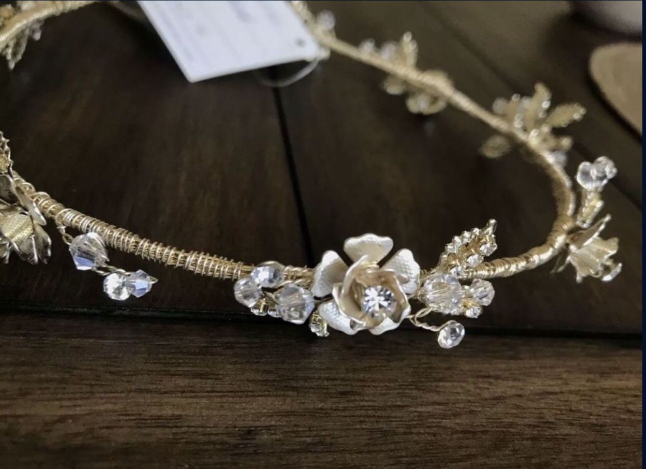 Bridal Head Piece Gold Never Used!