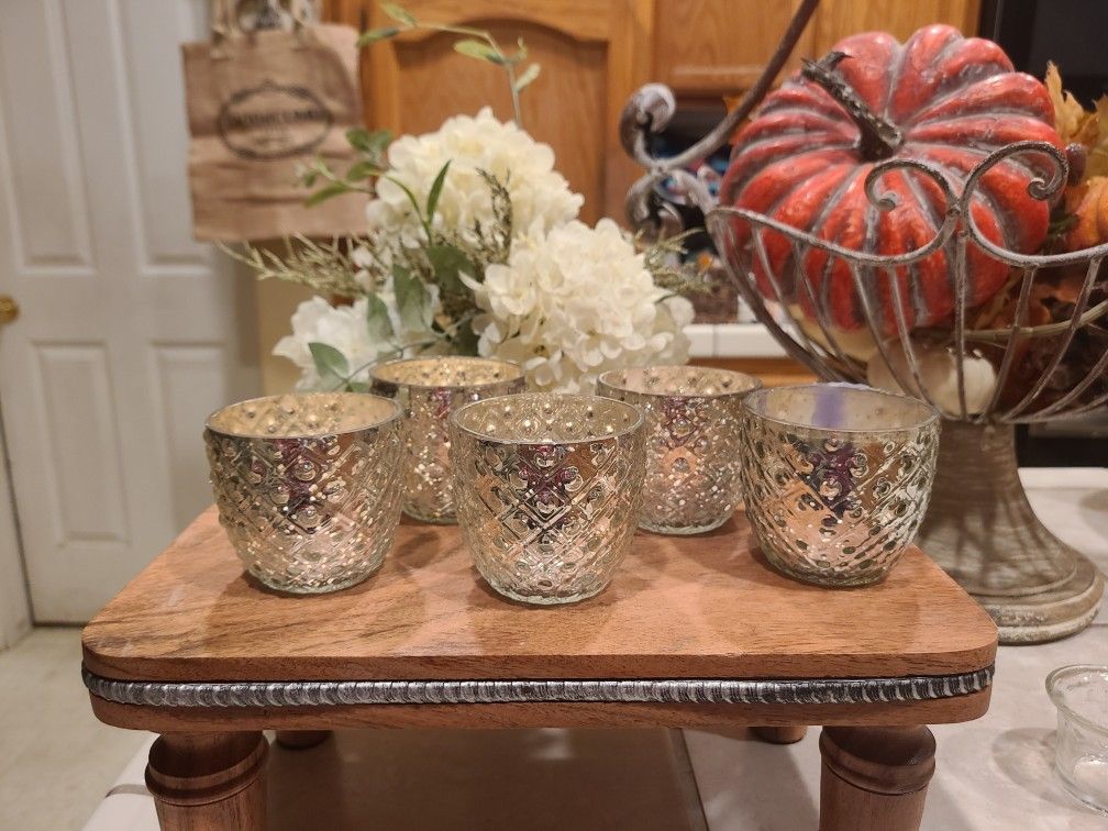 Metallic Votive Candle Holders