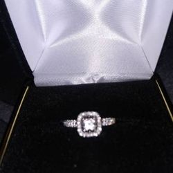 3/4carat Diamond Ring With 10k White Gold Band