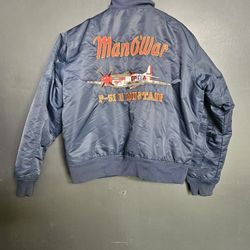 MAN O WAR satin Flight Jacket Vintage 