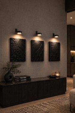 Handmade Art textured Modern Wall decor with lights