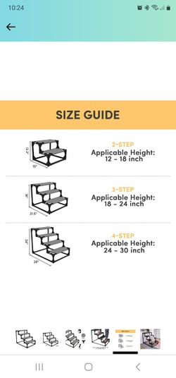 Veehoo Sturdy Pet Steps - Pet Stairs for Small Dogs and Cats, Doggie, Puppy and Older Cats Step for High Bed Couch, Silver Gray

 Thumbnail