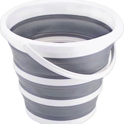 Collapsible Bucket 10L 2.6 Gallon Cleaning Bucket Mop Bucket Folding Foldable Portable Small Plastic Water Supplies for Outdoor Garden Camping Fishing