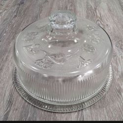 Glass Cake Dome With Plate