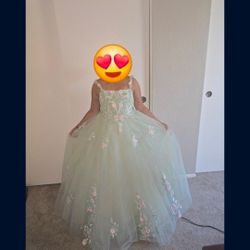 Green Mini Quinceanera Dress
