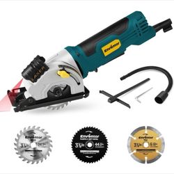 Enventor Mini Circular Saw, 4.8A Electric Circular Saws Corded with Laser Guide