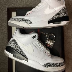 Jordan 3 JTH White Cement Used Size 11