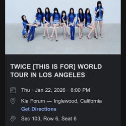 Twice Concert Tickets