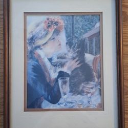 Framed Fine Art The Luncheon of The Boating Party Wall Art by Pierre Renoir 12"W x 15"H
