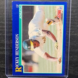1991 Score Rickey Henderson Baseball Card #10
