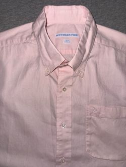 Southern Tide Mens Classic Fit Textured Pink Shirt Size Medium Preppy Coastal