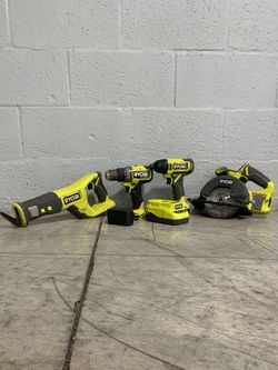 Ryobi Drill & Impact Driver, & Reciprocating & Circular Saw