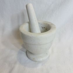 White & Grey Mortar & Pestle Grinder Set