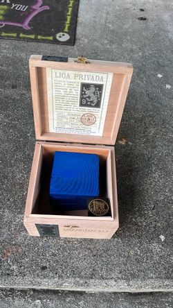 (Box included) Real wooden (cut from fir)5 bundle Seahawk edition (royal/deep blue) coasters. Handmade
