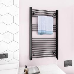 18bar Towel Warmer Rack, Steel Heated Drying Rack Plug-in Wall Mounted Towel Warmer Rack for Bathroom 