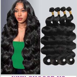 c-3）Body Wave Bundles Human Hair 